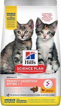Hill's Perfect Digestion Kittenvoer met Kip & bruine Rijst 6 x 1.5 kg