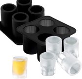 Siliconen Shot Glass Mold voor Hars & Ice Cubes Tray 375? x 375? - Eetbare Cups Maken Mallen Gecanneleerde Cake Bakvormen (2-Pack) Ice cube tray
