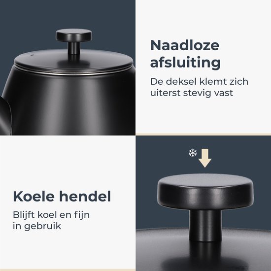 Bodum theepot met roestvrijstalen filter en roestvrijstalen deksel, 1,3 l