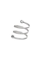 Jersey ring | Spiraalvormige ring | Zilver - Maat 17 | Cadeau voor haar | Tieners | Moederdag