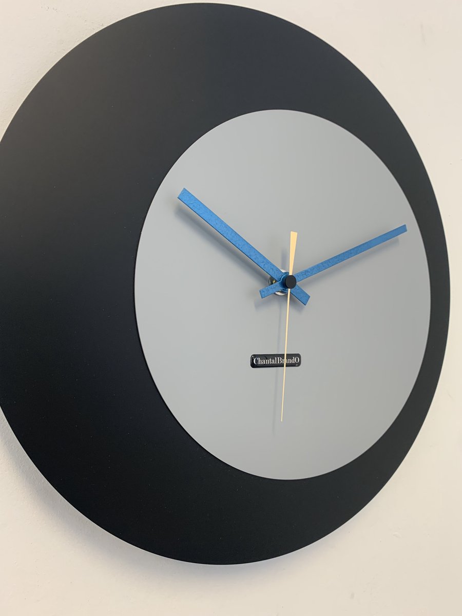 ChantalBrandO wandklok ECLIPS Zwart & Grijs Modern Design