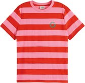 Scotch & Soda Regular fit striped Biologisch cotton t-shirt Dames T-shirt - Maat L