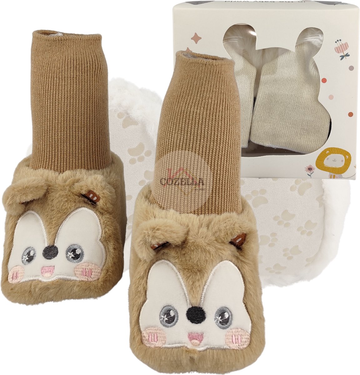 Cozella® Babyslofjes Babyschoentjes Eekhoorn Maat 12-14 (6