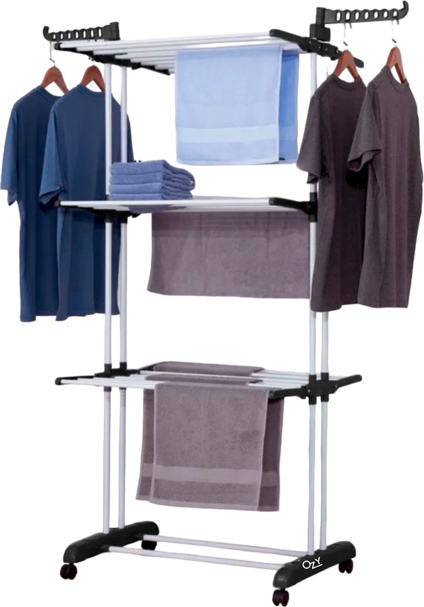 Goedkoopste Ozy Wasrek - Droogrek - Inklapbaar - Staand - Ruimtebesparend