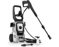 Powerplus Elektrische Hogedrukreiniger POWXG90406- 1400 W Terrasreiniger, start/stop functie, max. druk van 110 bar en temperatuur van 50 °C,5 m slang en accessoires inbegrepen, Reinigen van auto's, meubelen en fiets