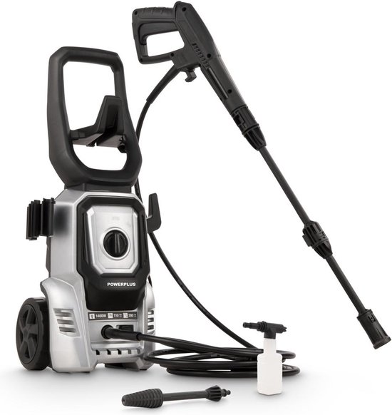 Powerplus Elektrische Hogedrukreiniger POWXG90406- 1400 W Terrasreiniger, start/stop functie, max. druk van 110 bar en temperatuur van 50 °C,5 m slang en accessoires inbegrepen, Reinigen van auto's, meubelen en fiets Powerplus Elektrische Hogedrukreiniger POWXG90406- 1400 W Terrasreiniger, start/stop functie, max. druk van 110 bar en temperatuur van 50 °C,5 m slang en accessoires inbegrepen, Reinigen van auto's, meubelen en fiets