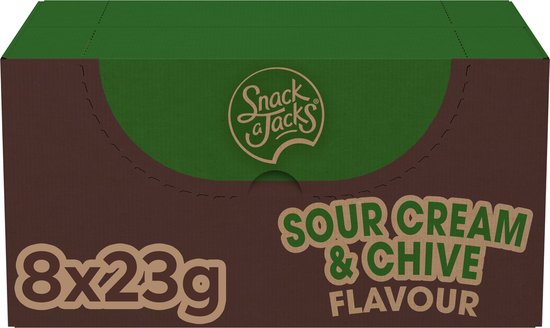 Snack a Jacks Tussendoortje - Crispy Cream & Chive - 8 stuks x 23 gram