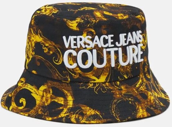 Versace Jeans Couture Bucket Hat Watercolor Print Black/Gold