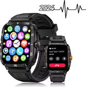 Tijdspeeltgeenrol V71 Smartwatch - Heren & Dames - 1.96" HD Touchscreen - Stappenteller, Calorieteller, Slaapmonitor - Geschikt voor Android en iOS - Waterdicht - Zwart