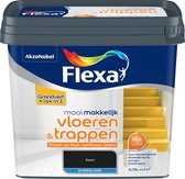 Flexa Mooi Makkelijk - Lak Vloeren en Trappen - Mooi Zwart - 750 ml