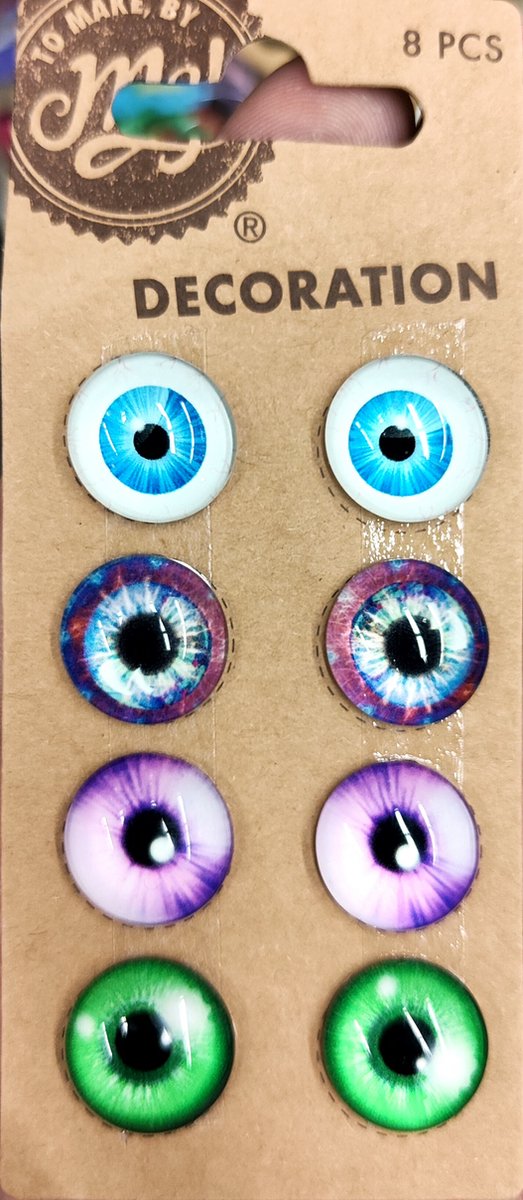 Decoratie ogen - decoration eyes - plakogen - hobby ogen - 4 paar