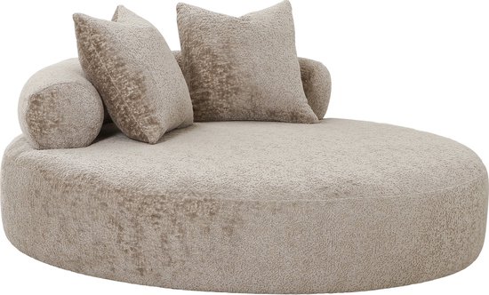 Daybed Naturel Rond - Polyester - 160x160x60cm - Daybed Cairo Chenille - House Nordic