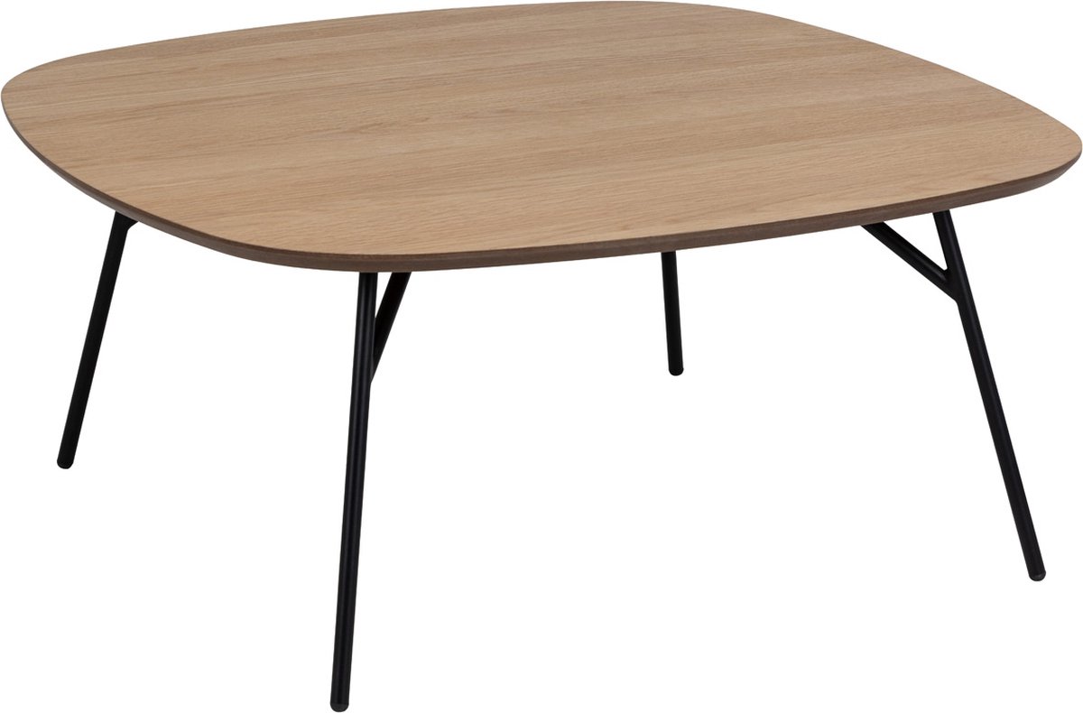Salontafel Torrice Vierkant Eikenhout Grijs 90cm - Giga Living