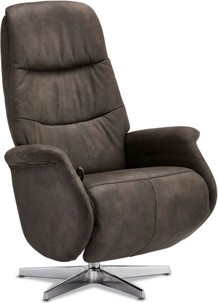 Relaxfauteuil Grijs - Metaal/Polyester - 90x79x114cm - Delta