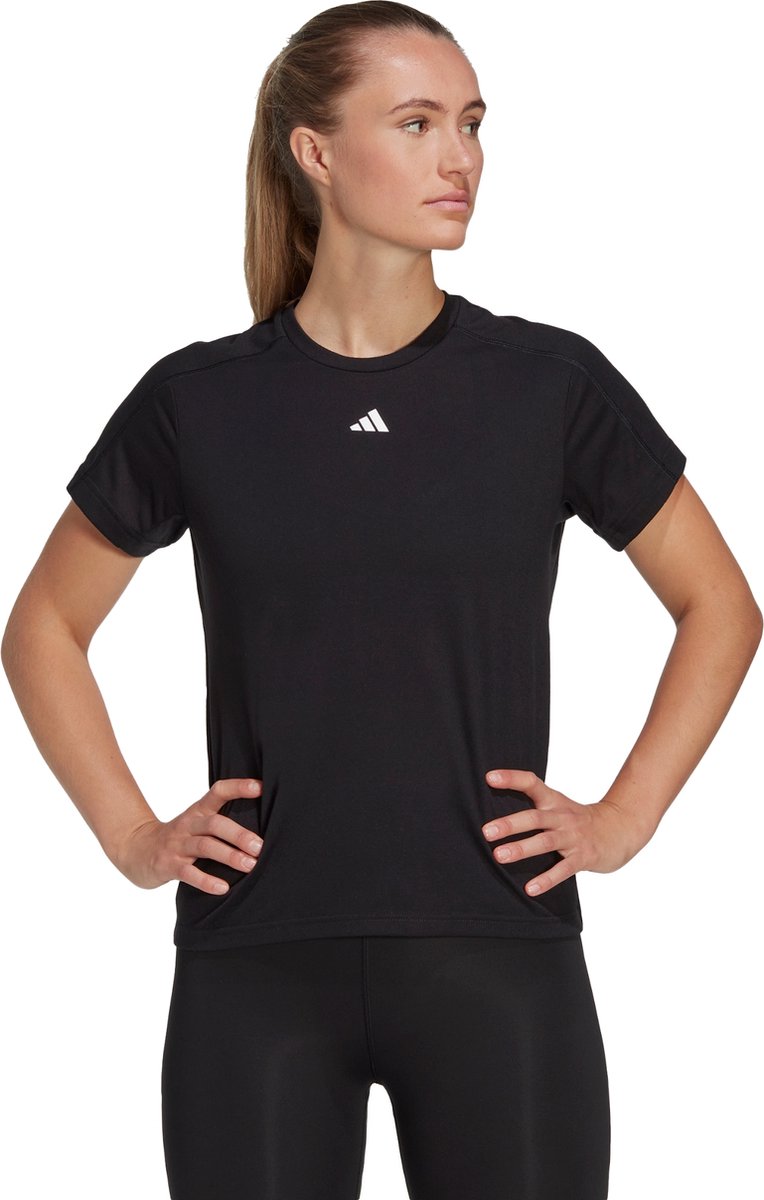adidas Performance AEROREADY Train Essentials Minimal Branding T-shirt Dames Zwart