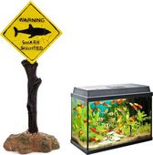 Décoration d'aquarium - Simulation réaliste - Cachettes pour poissons - Accessoires d'aquarium réalistes - Cachette - Décor d'aquarium - 20 cm