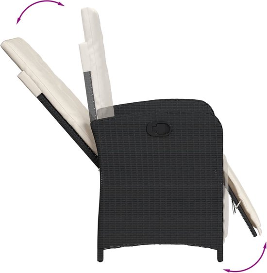 vidaXL-Ensemble de jardin 9 pièces-poly-rotin-noir