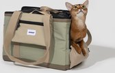 HiDREAM Pet Carrier Reistas Schoudertas - Draagtas honden en Katten - Lichtgewicht - Comfort - Groen - 40x17,5x25 cm