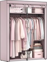 Bol.com Draagbare kledingkast met ophangstang kledingrek opvouwbaar kleedkamer slaapkamer werkkamer 140 x 43 x 174 cm aanbieding