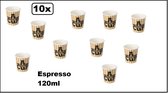 10x Koffiebeker karton a hot cup 120ml - Espresso Koffie thee chocomel soep drank water beker karton
