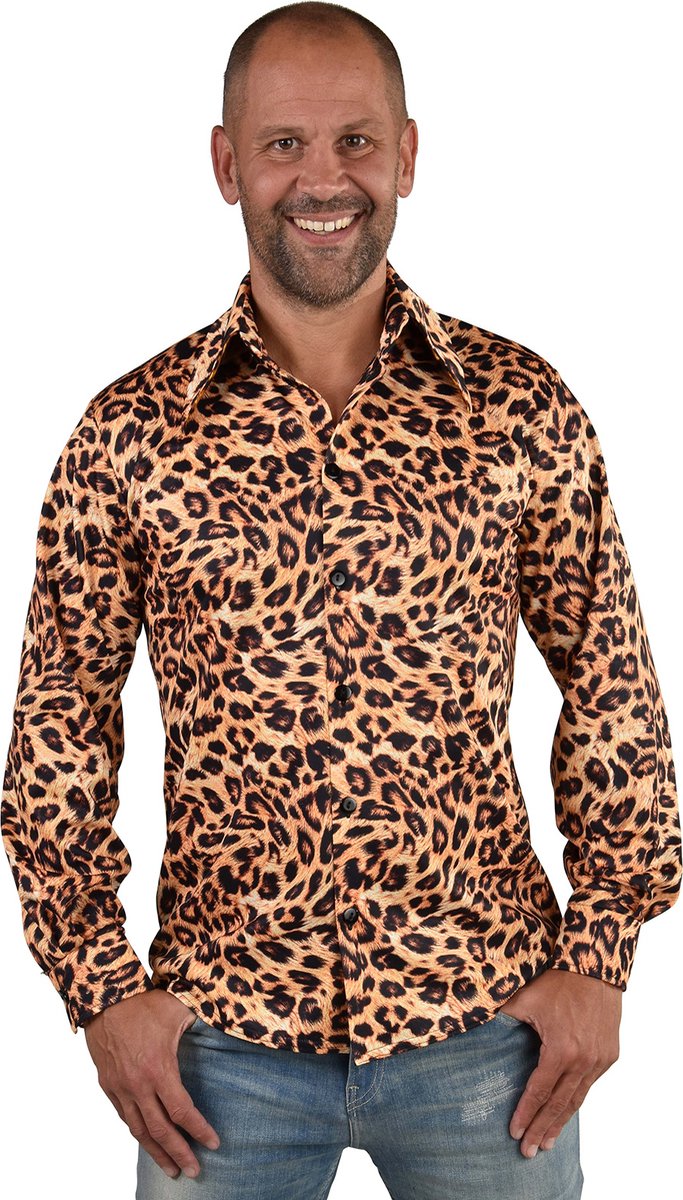 Luipaard overhemd blouse heren