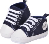 Schoenen voor baby's - Klassieke Sport Sneakers - Anti-Slip - 7 tot 12 maanden - Donkerblauw