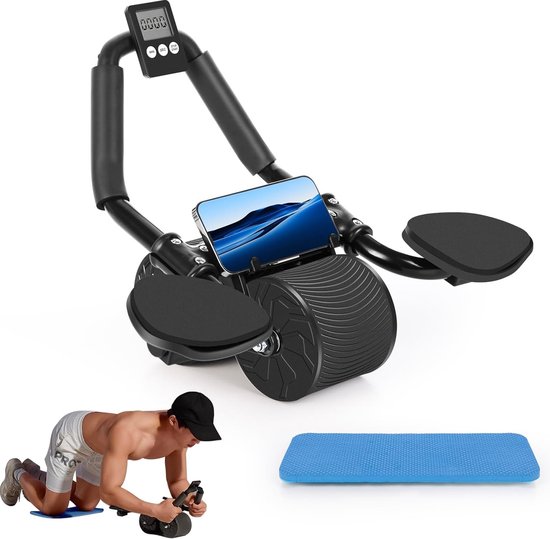 Roue Abdominale Fitness - Équipement De Gainage Maison, Noire, Occasion Bon État