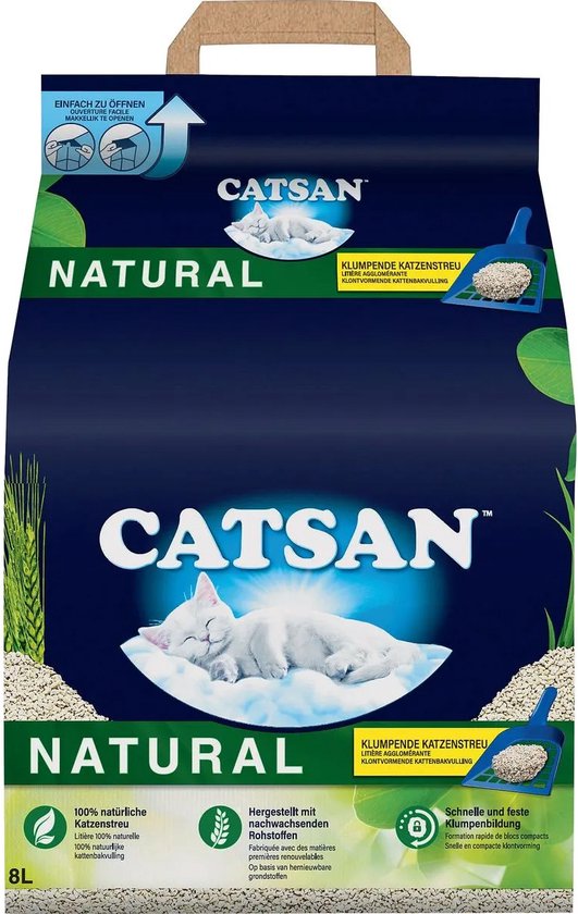 Catsan Natural Kattenbakvulling – Klontvormend – 8 L
