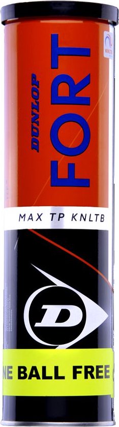 DUNLOP - fort max tp 3+1 tin - Tennisbal gasgevuld - Geel