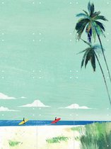 IXXI Palm Beach Surfers - Wanddecoratie - Zomer - 60 x 80 cm