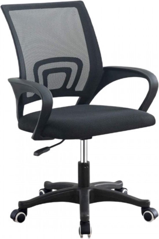 Chaise de bureau ergonomique avec appui-tête réglable - Entièrement réglable - Accoudoirs - Chaise de Office - Chaise de jeu - Zwart - 274,95