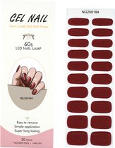 NailGlow - Gel Nagel Wraps - Red Is More - Gel Nagel Stickers - Nail Wraps -Bij elke 2 pakjes die je besteld ontvang je een gratis Nagelriemolie pen t.w.v €7,85! - Gel Nail Wraps - Gel Nail Stickers - Nail Art - Nail Foil