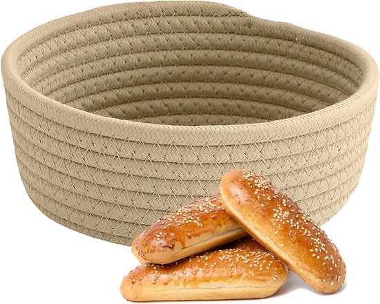 Broodmand, broodmand, gevlochten opbergmand, handgemaakte broodmand, broodvorm, fermentatiemand, ovale rijsmand om brood te bakken, perfect voor huis en brood bakken