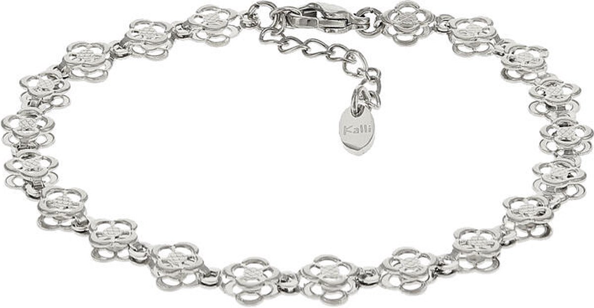 Kalli Schakel Armband Klaver Zilver | 2574