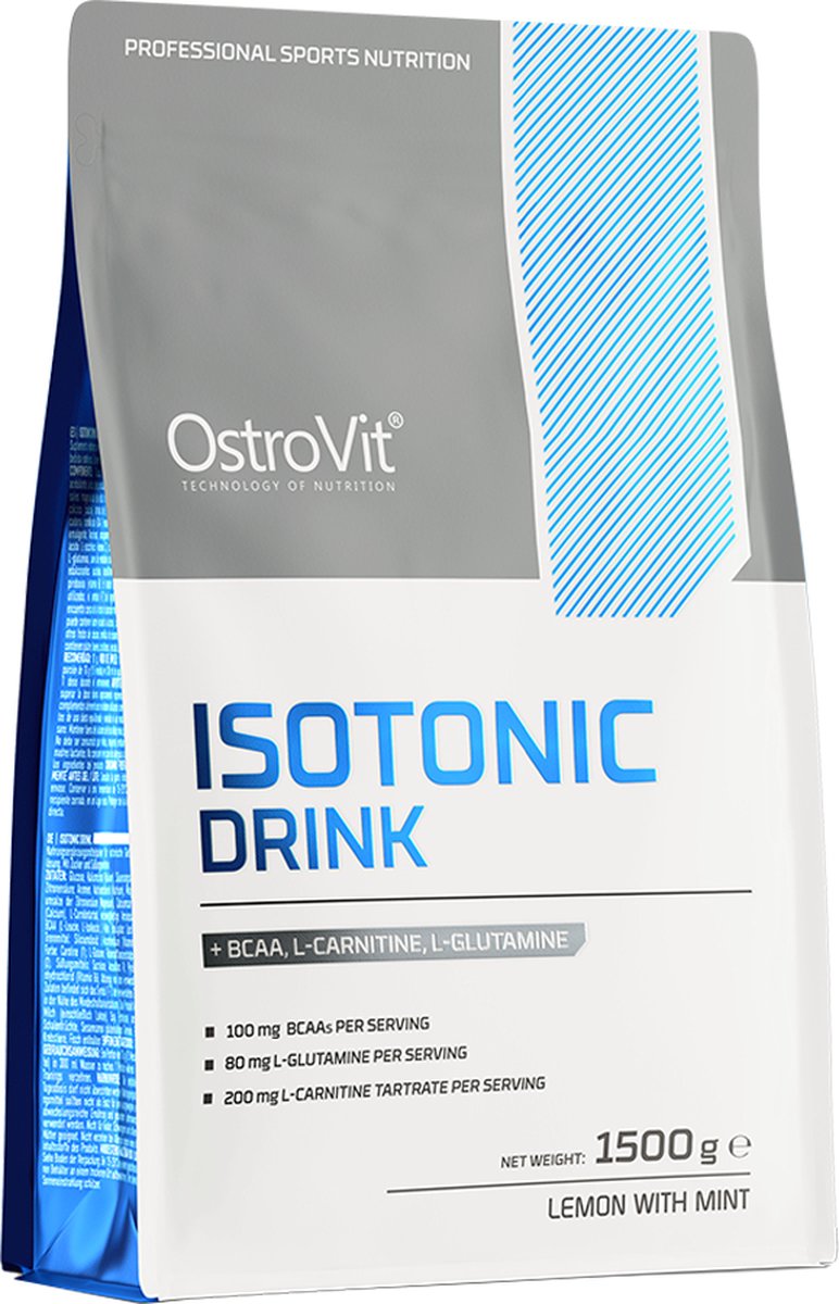 Goedkoopste Isotonic Drink - Sport Drank - Energy Drink - Electrolytes - 1500 g - Lemon-Mint Smaak - Bespaar op Sportgel & Energy gels - OstroVit