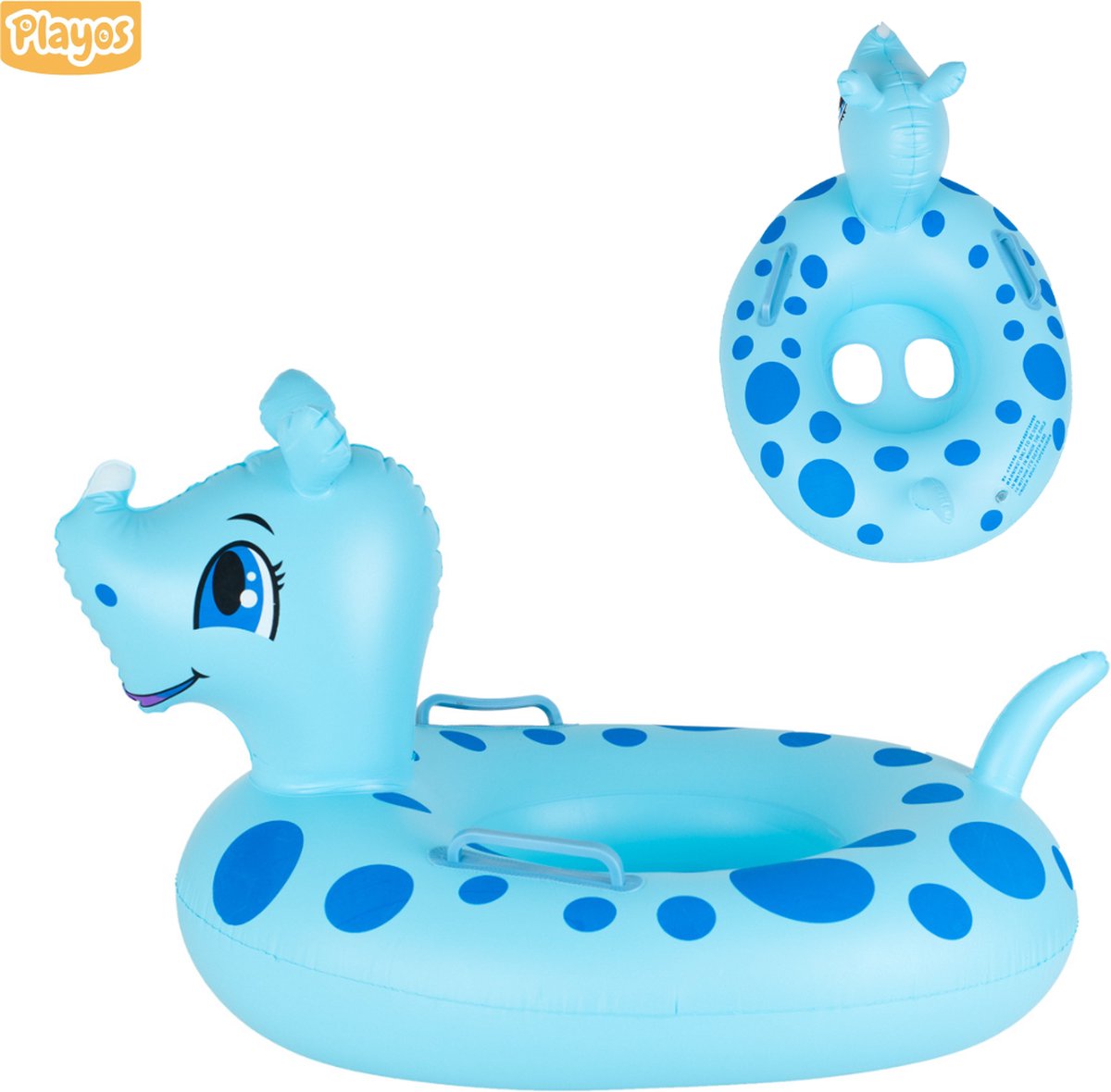 Playos® – Zwemband – Neushoorn – Blauw – met Zitje – Handvatten – Peuter en Baby – Zwemring – Babyzwemband – Babyfloat – Zwemtrainer – Opblaasbaar – Zwemstoel – Handvaten Playos® – Zwemband – Neushoorn – Blauw – met Zitje – Handvatten – Peuter en Baby – Zwemring – Babyzwemband – Babyfloat – Zwemtrainer – Opblaasbaar – Zwemstoel – Handvaten