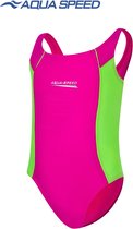 Aqua Speed Luna Badpak - Zwemkleding Meisjes - Roze/Lime 128