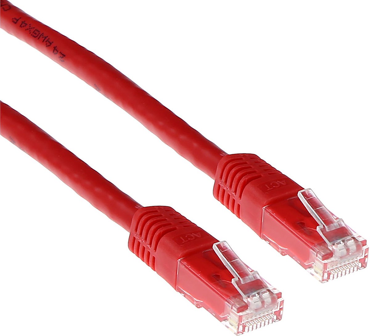 ACT Rode 0,25 meter U/UTP CAT6 patchkabel met RJ45 connectoren IB8552