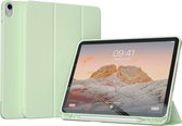 Accezz Tablet Hoes Geschikt voor iPad Air 5 (2022) /iPad Air 11 inch (2024) / iPad Air 4 (2020) - Accezz Smart Silicone Bookcase - Lichtgroen