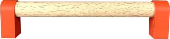 Home 3D WoodGrip Hangreep Rood 160mm - Keuken handgreep - Kast handgreep - Duurzaam
