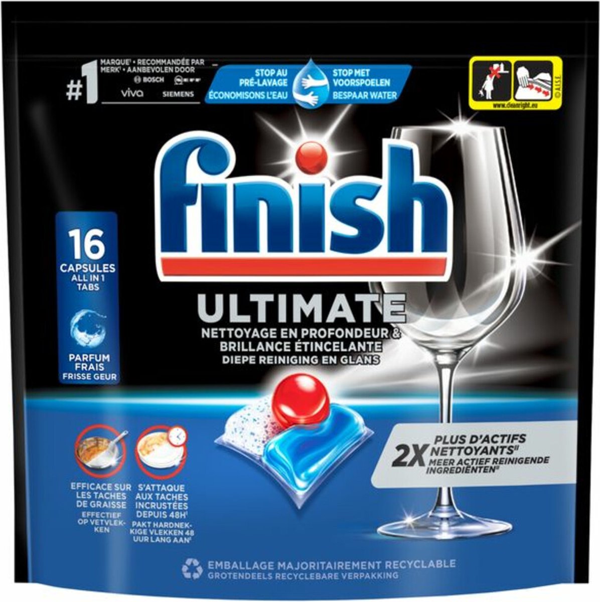 Goedkoopste Finish Ultimate Vaatwastabletten Regular 16 stuks