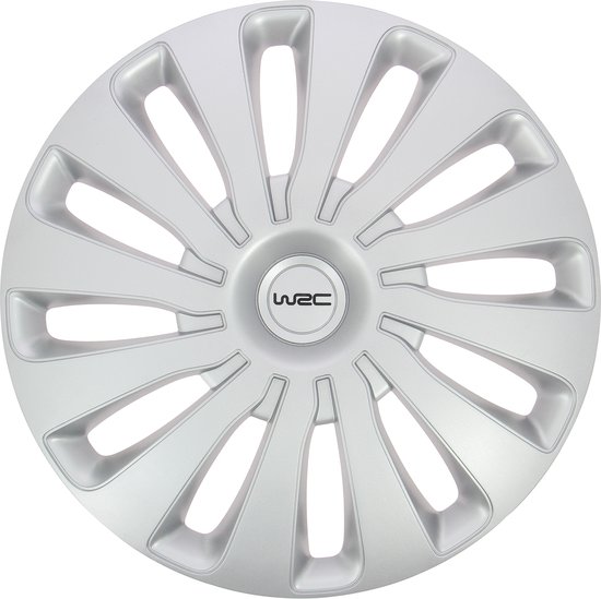 Zilverkleurige WRC wieldop "Sepang" met 15 spaken, voor 16 inch velgen.