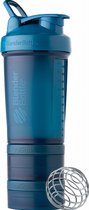 BLENDERBOTTLE ProStak PRO - OCEAAN - Eiwitshaker | Bidon | Shakebeker - 650 ml - Shakebeker met 2 containers, pillendoosje en BlenderBall voor eiwitshakes zonder klonten. Lekt niet!