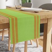 Eetset (4 placemats + 1 tafelloper), laddergroen, fijn geribbeld katoen, moderne kleuren en ontwerpen voor gebruik thuis, cafés, restaurants, wasbaar in de machine