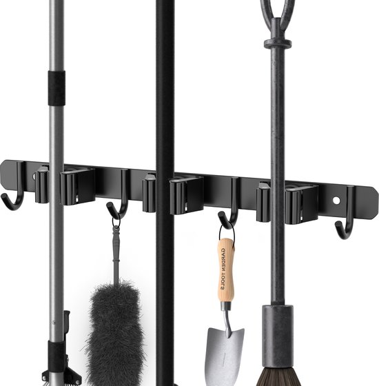 3-H Bezemhouder - Gereedschap Houder - Bezem Ophangsysteem Multi Wand Houder Ophangsysteem Tuingereedschap Set Inclusief Aanbieding 41849539