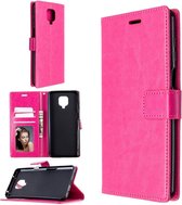 Bookcase Geschikt voor: Xiaomi Redmi Note 9 Pro / Note 9S - Roze - portemonnee hoesje