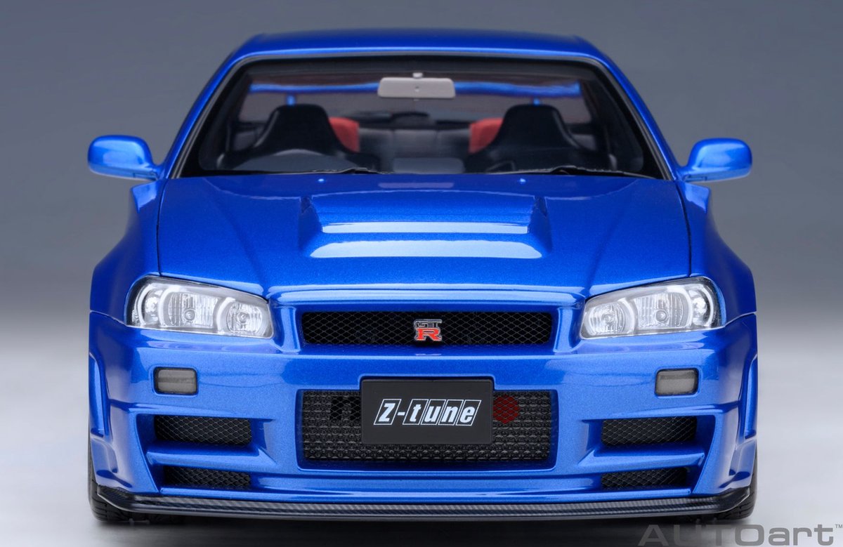 AUTOart 1/18 Nissan Skyline GT-R (R34) Z-Tune, Bayside Blue (77462)