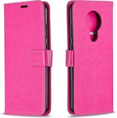 Bookcase Geschikt voor: Nokia 7.2 - Roze - portemonnee hoesje