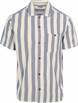 Anerkjendt - Short Sleeve Overhemd Leon Blauw - Heren - Maat M - Regular-fit