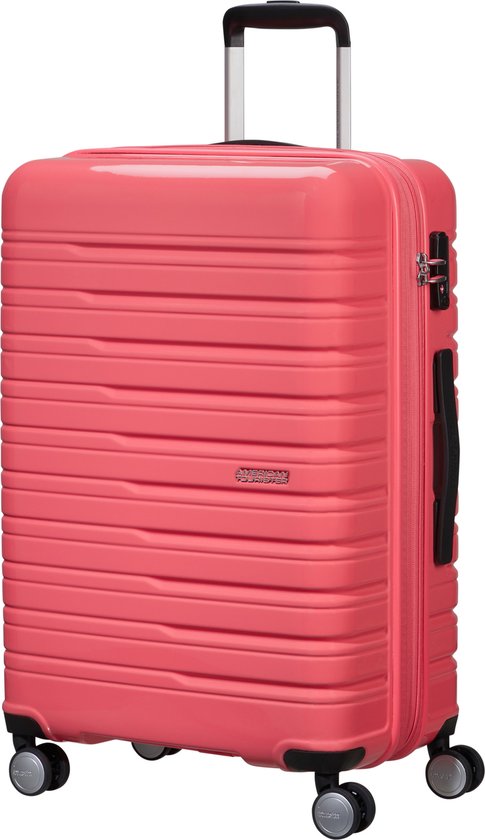 American Tourister Reiskoffer - Flashline Pop spinner (4wielen) 67/24 uitbreidbaar - Coral Pink - 3.5 kg